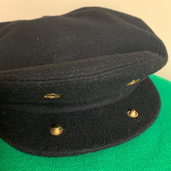 Conte of Florence Vintage Black Cabbie Newsboy Cap - Picture 6 of 11